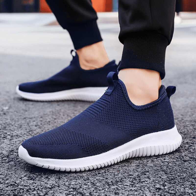 Breathable flexible elastic casual sneakers SF0745 with mesh design for men and women, perfect for everyday comfort.